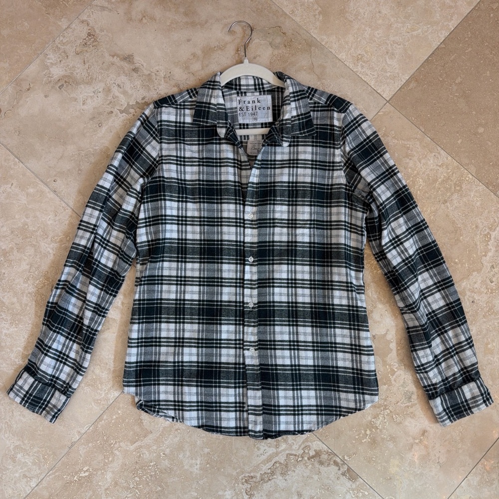 Frank & Eileen Green and White Flannel